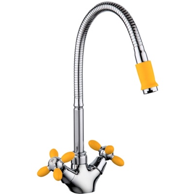 Смеситель для кухни Fashun A43127-9 Желтый Хром