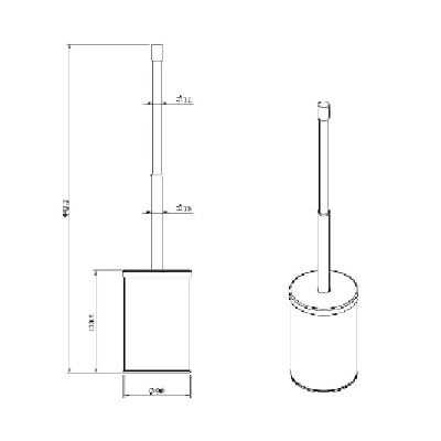 Ершик для унитаза Langberger 70171 Хром