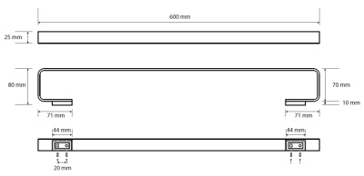 Полотенцедержатель Bemeta Solo 139104282 Хром