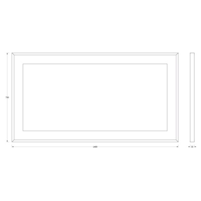 Зеркало Evoform Ledside 75х140 Сталь