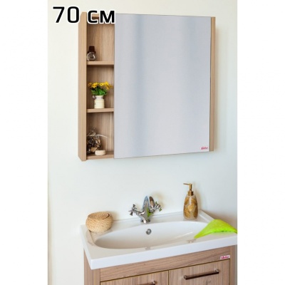 Зеркальный шкаф Sanflor Мехико 70 L Н0000001163 Швейцарский вяз