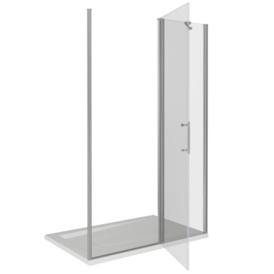 Душевая дверь в нишу Good Door Mokka WTW-130-C-WE 130 профиль Алюминий белый стекло прозрачное