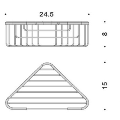 Угловая полка Colombo Design Basic B2733 Хром