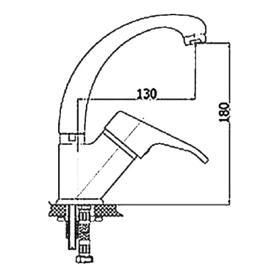 Смеситель для раковины GPD Kalipso MTL20 Хром