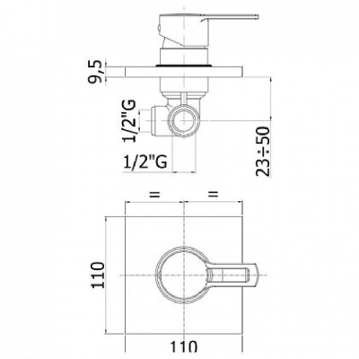 Смеситель для душа Paffoni West WS010CR Хром