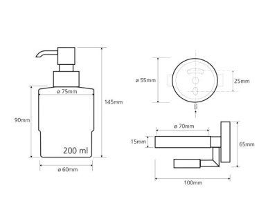 Дозатор Bemeta Omega 104109182 Хром
