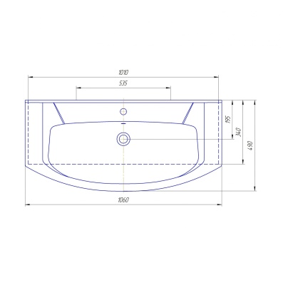 Раковина Кировит Элеганс 1050 Белая