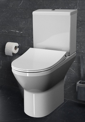 Унитаз компакт Vitra Integra Round Open-Back 9833B003-7206 с бачком и сиденьем Микролифт