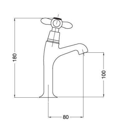Смеситель для раковины Bugnatese Princeton plus 8068 CR (хром)
