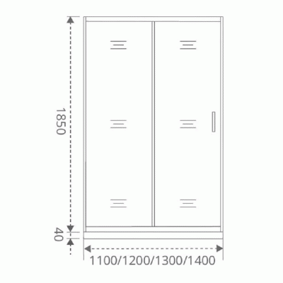 Душевая дверь в нишу Good Door Neo WTW-140-C-CH 140х185 профиль Хром стекло прозрачное