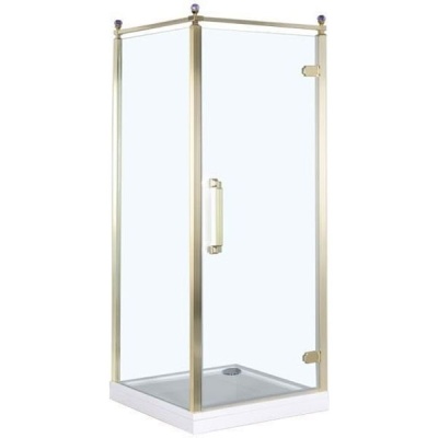 Душевой уголок Aquanet Beta Cube Classic NBB1221-1 100x100 R 184917 профиль Золото стекло Прозрачное
