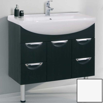 Тумба с раковиной SanVit Лайм Lux 90 klaimn090 в цвете Ral Белый глянец