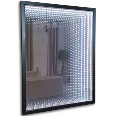 Зеркало Mixline Премьер Серенити 60 539795 с подсветкой Черное с сенсорным выключателем