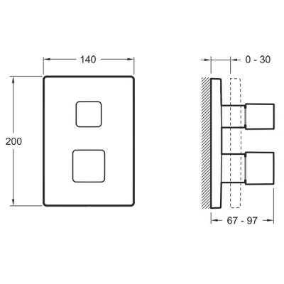 Смеситель для душа Jacob Delafon Modulo E98729-CP с термостатом Хром