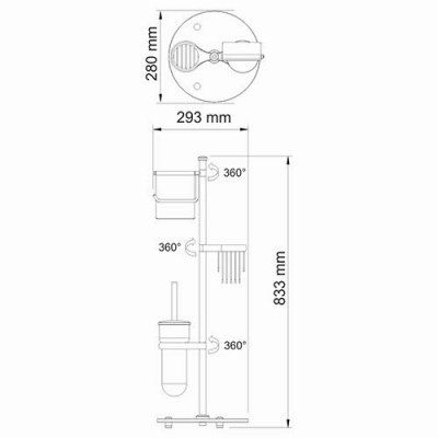Напольная стойка WasserKRAFT K-1256 Хром