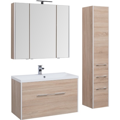 Тумба под раковину Aquanet Августа 100 210021 подвесная Дуб сонома