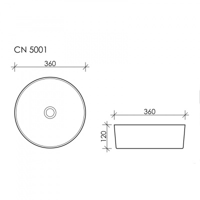 Раковина-чаша Ceramica Nova Element 36 CN5001 Белая