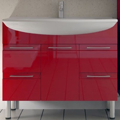 Тумба с раковиной SanVit Эдем Lux 90 с фактурой под дерево Акация светлая