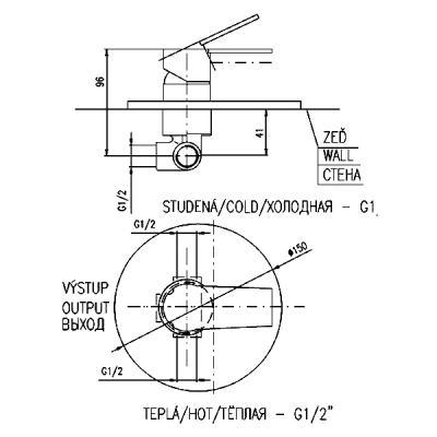 Смеситель для душа Rav Slezak Colorado CO183L хром