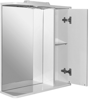 Зеркало со шкафом Mixline Этьен 65 R 529940 с подсветкой Белое