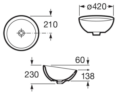 Раковина-чаша Roca Bol 40 327876000 Белая