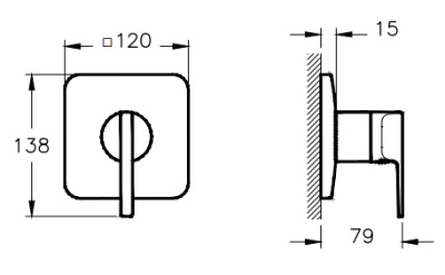 Смеситель для душа Vitra Suit U A42287EXP Хром