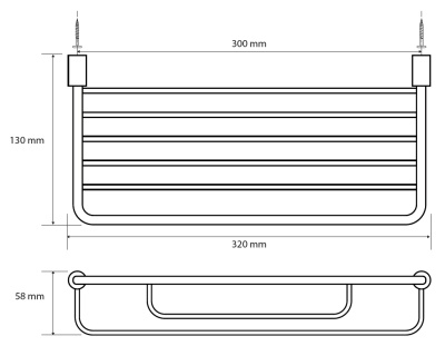 Полка корзина Bemeta Cytro 146208122 Хром