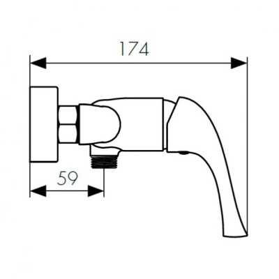 Смеситель для душа Kaiser Comba 48077 Хром