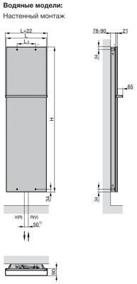 Полотенцесушитель Zehnder Fina Bar FIP-180-060 Белый