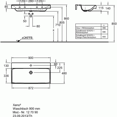 Раковина Geberit (Keramag) Xeno 2 127090000 Белая
