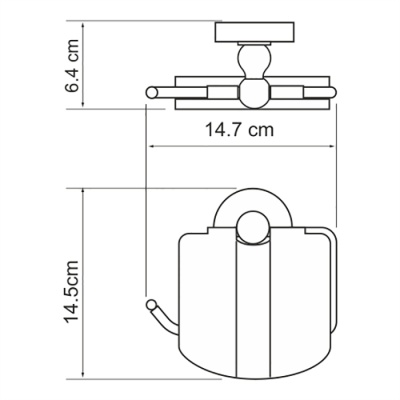 Держатель для туалетной бумаги WasserKRAFT Diemel K-2225 Хром