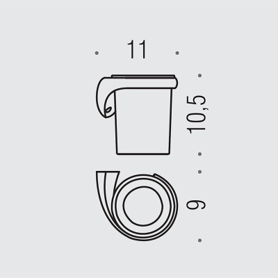 Стакан для зубных щеток Colombo Design Link В2402 DX.000 Белый, Хром