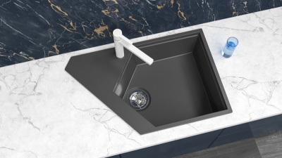 Кухонная мойка KitKraken River Graphite 77 Темно-серая