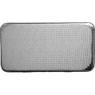 Корзина для белья Cameya Крокодил HKR-BG глубокая Серебрянная, кант хром