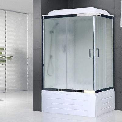 Душевая кабина Royal Bath BP 120х80 RB8120BP6-WC-CH-L стекло матовое задняя стенка Белая