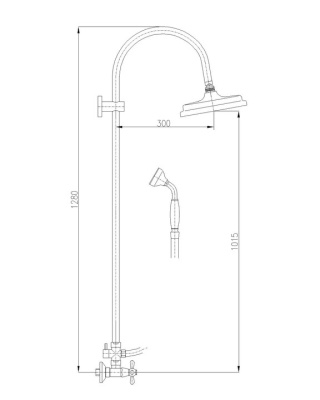 Душевая система Rav Slezak Morava Retro MK581.5/3LSM Бронза