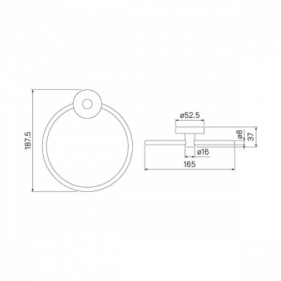 Кольцо для полотенец Iddis Sena SENSSO0i51 Хром