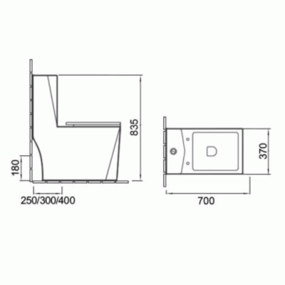 Унитаз компакт SantiLine SL-5013 с сиденьем Микролифт