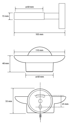 Мыльница Bemeta White 104108044 настенная Белая матовая