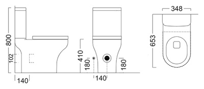 Унитаз компакт Kerama Marazzi Buongiorno BG.wc.01 без бачка и сиденья