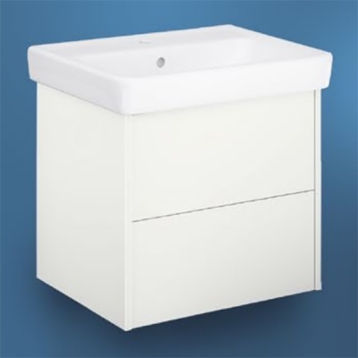 Тумба с раковиной Gustavsberg Puristic 60 подвесная Белая глянцевая
