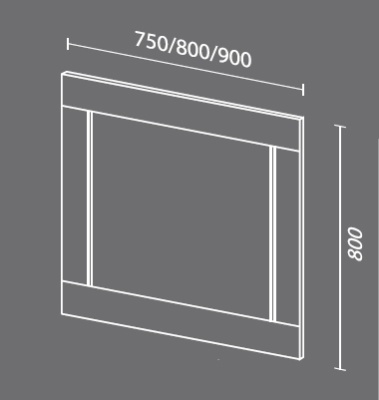 Зеркало SanVit Тема 75 с подсветкой с сенсорным выключателем