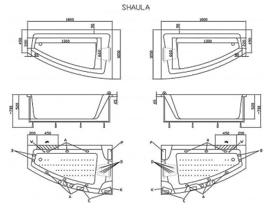 Акриловая ванна Victory Spa Shaula 180 Без системы управления