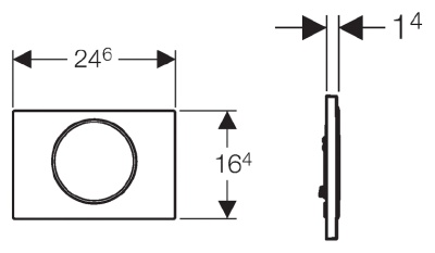 Клавиша смыва Geberit Sigma 10 115.758.KM.5 Черный/хром