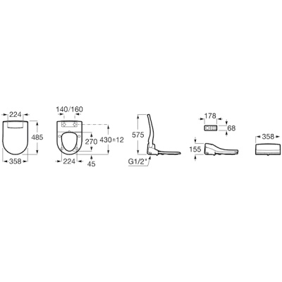 Крышка-сиденье для унитаза Roca Multiclin 804006001 Белая с микролифтом