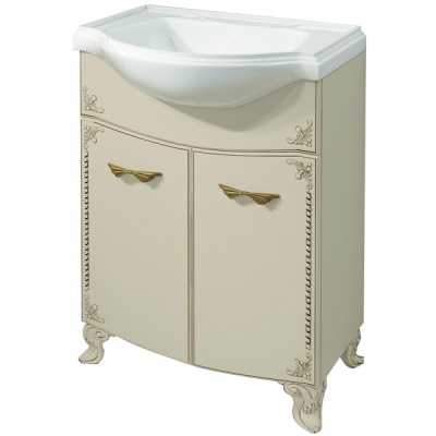 Тумба под раковину Какса-А Классик-Д 65 004237 Бежевая Золото