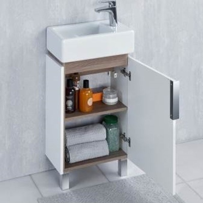 Тумба под раковину Акватон Бэлла 45 1A221501BBAZ0 Белый Джара