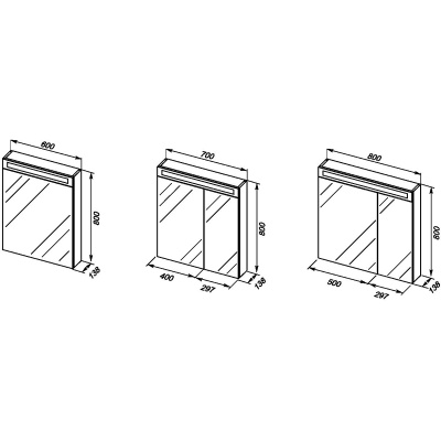 Зеркальный шкаф Dreja Max 60 77.9006D с подсветкой Дуб Кантри