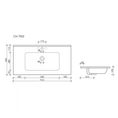 Раковина Ceramica Nova Element 91 CN7002 Белая