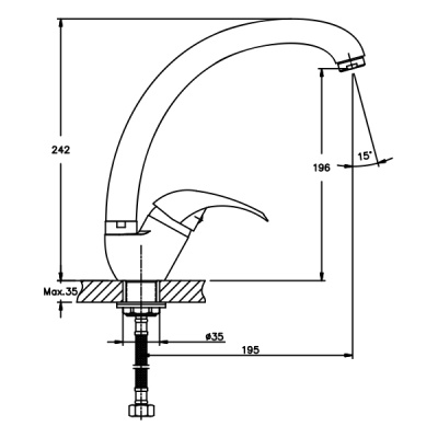 Смеситель для кухни Mixxus Premium Haman 011 MXP0204 Хром